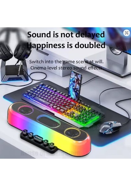 20W Bluetooth Hoparlör Rgb Gökkuşağı Speaker Fm Radyo /sd Kart /usb /bluetooth