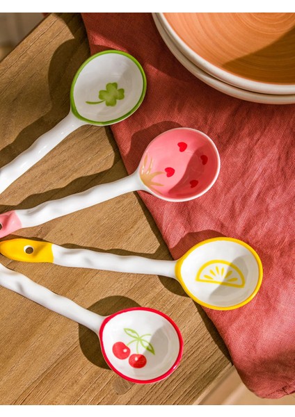 Karışık 4 Parça Baskılı Seramik Kaşık Seti fiyatları