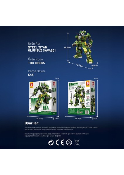Steel Titan Ölümsüz Savaşçı Yapı Bloğu Seti