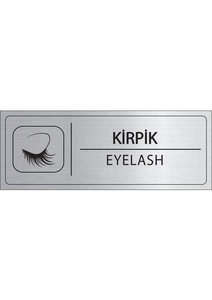 Kirpik Isimlik Gümüş Metal Kapı Isimliği Levhası Yönlendirme Tabelası