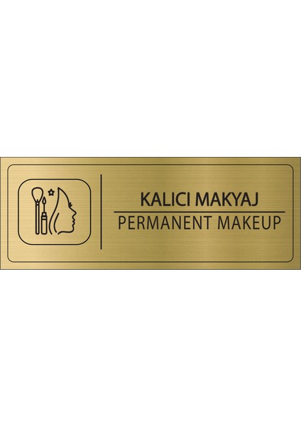 Kalıcı Makyaj Isimlik Altın Metal Kapı Isimliği Levhası Yönlendirme Tabelası