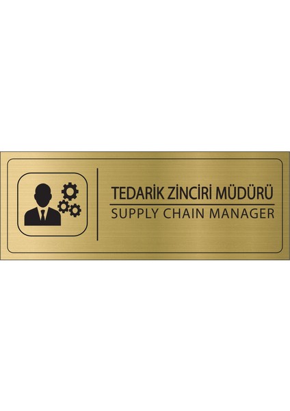 Tedarik Zinciri Müdürü Isimlik Altın Metal Kapı Isimliği Levhası Yönlendirme Tabelası