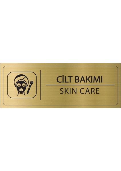 Cilt Bakımı Isimlik Altın Metal Kapı Isimliği Levhası Yönlendirme Tabelası