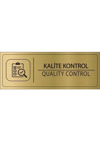 Kalite Kontrol Isimlik Altın Metal Kapı Isimliği Levhası Yönlendirme Tabelası