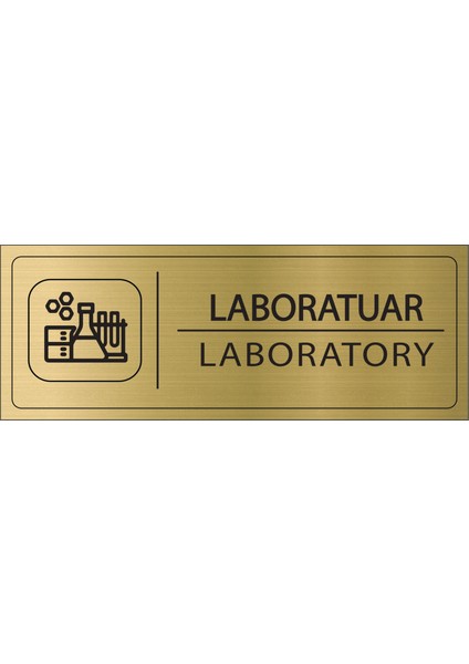 Laboratuar Isimlik Altın Metal Kapı Isimliği Levhası Yönlendirme Tabelası