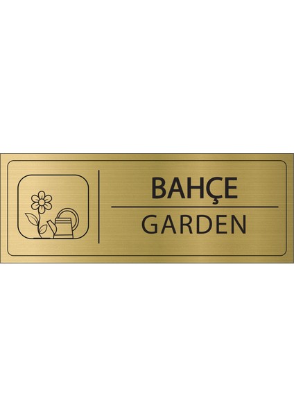 Bahçe Isimlik Altın Metal Kapı Isimliği Levhası Yönlendirme Tabelası