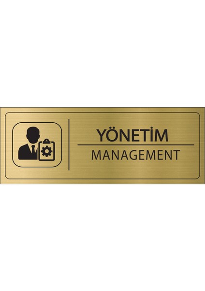 Yönetim Isimlik Altın Metal Kapı Isimliği Levhası Yönlendirme Tabelası