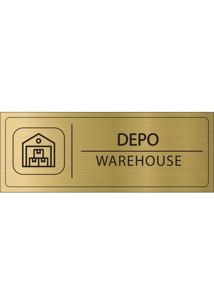 Depo Isimlik Altın Metal Kapı Isimliği Levhası Yönlendirme Tabelası