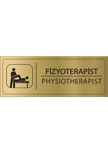 Fizyoterapist Isimlik Altın Metal Kapı Isimliği Levhası Yönlendirme Tabelası