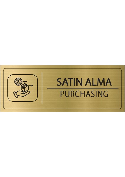 Satın Alma Isimlik Altın Metal Kapı Isimliği Levhası Yönlendirme Tabelası