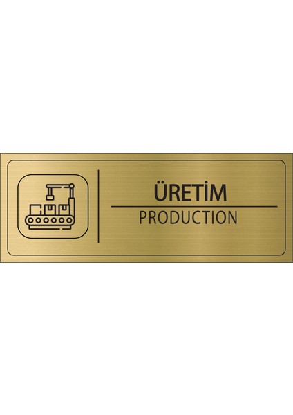 Üretim Isimlik Altın Metal Kapı Isimliği Levhası Yönlendirme Tabelası