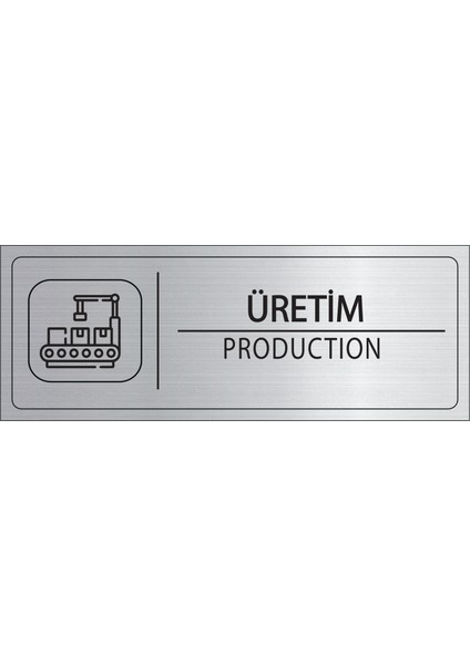 Üretim Isimlik Gümüş Metal Kapı Isimliği Levhası Yönlendirme Tabelası