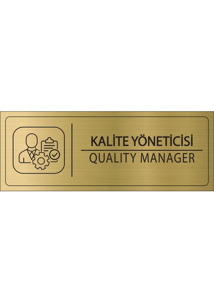 Kalite Yöneticisi Isimlik Altın Metal Kapı Isimliği Levhası Yönlendirme Tabelası