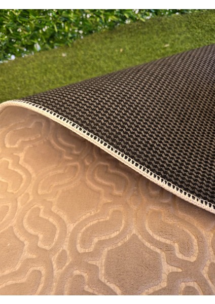 Konforsa Krem Kabartmalı Desenli Halı – Kaymaz Tabanlı, Yıkanabilir, Yumuşak Doku fırsatları