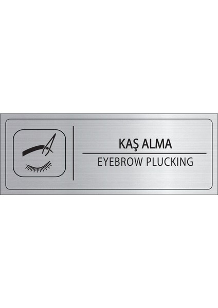 Kaş Alma Isimlik Gümüş Metal Kapı Isimliği Levhası Yönlendirme Tabelası