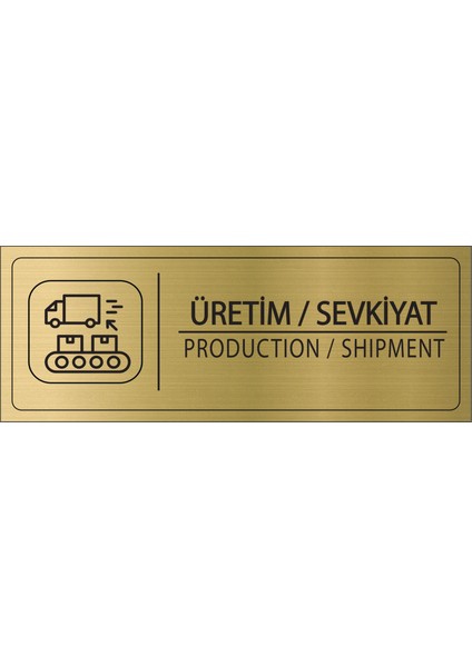 Üretim Sevkiyat Isimlik Altın Metal Kapı Isimliği Levhası Yönlendirme Tabelası