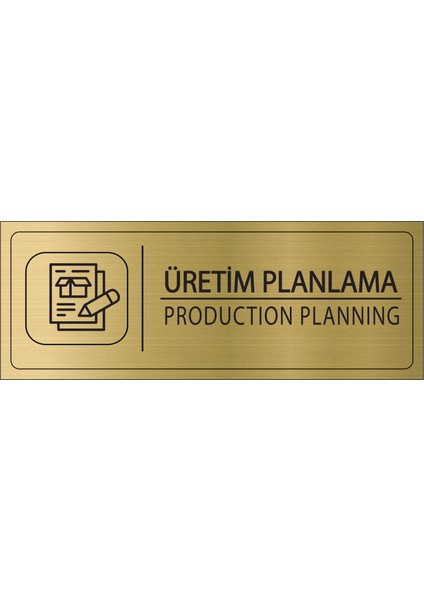 Üretim Planlama Isimlik Altın Metal Kapı Isimliği Levhası Yönlendirme Tabelası