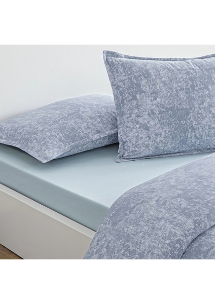 Seç&ser Çift Tarafı Desenli Çift Kişilik Nevresim Takımı Shimmer Lacivert fırsatları