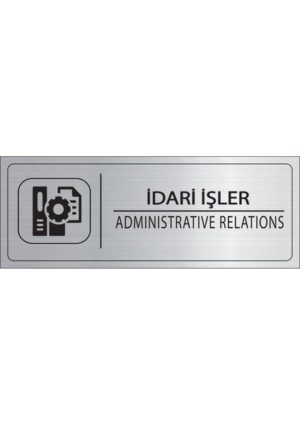 Idari Işler Isimlik Gümüş Metal Kapı Isimliği Levhası Yönlendirme Tabelası