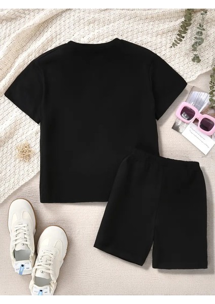 Kız Çocuk Fiyonk Baskılı T-Shirt - Şort Takım fiyatları
