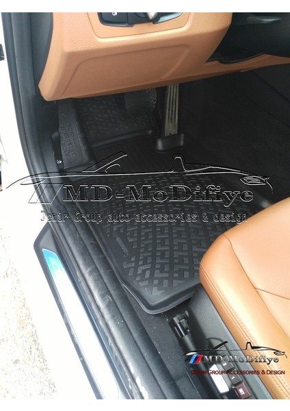 Bmw 3-Serisi F30 3D Siyah Havuzlu Paspas 2012-2018 modelleri