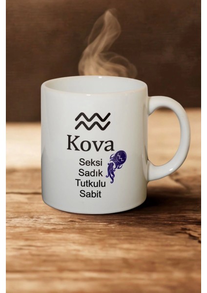 Kova Burcu Temalı Burç Bardağı Kupa