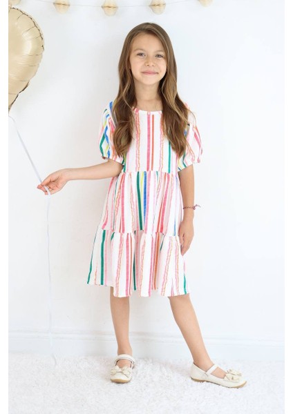 Kız Çocuk Elbise I Rahat Kesim Kız Çocuk Elbisesi Yazlık, Şık Tasarım I Kısa Kollu Yazlık Elbise fiyatları