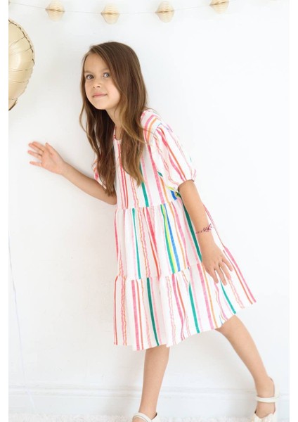 Kız Çocuk Elbise I Rahat Kesim Kız Çocuk Elbisesi Yazlık, Şık Tasarım I Kısa Kollu Yazlık Elbise modelleri