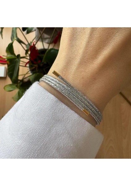 Gümüş Renk Mıknatıslı Ip Bileklik-Kolye-Halhal fiyatları