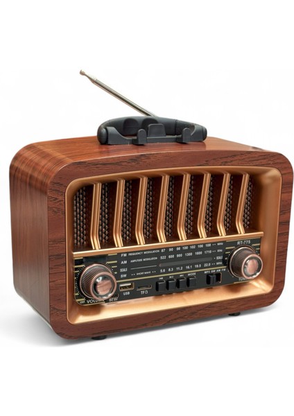 Nostaljik Büyük Boy Radyo,şık Tasarım Eskitme Nostalji Radyo