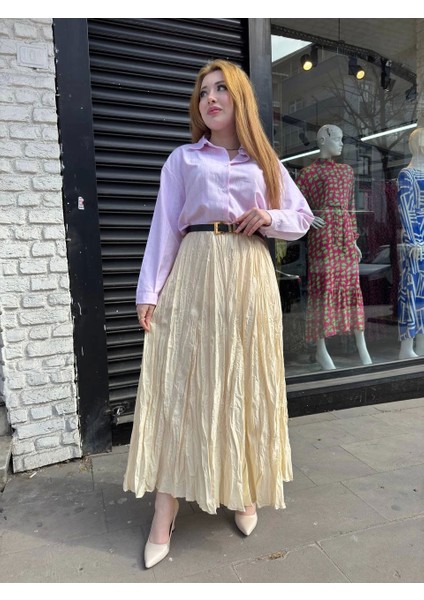 Kraş Etek Krem L - Krem