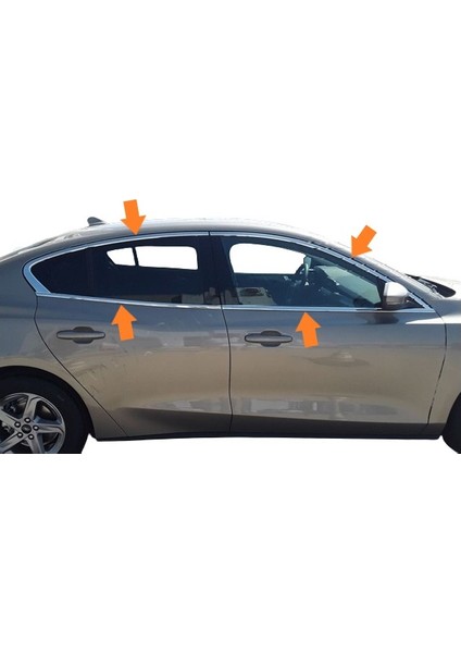 Focus 4 Sedan-Hb Uyumlu Krom Cam Çerçevesi 8 Parça (2019-2025) Paslanmaz Çelik Krom Full Set fiyatları