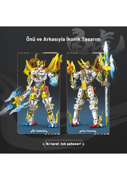 White Tiger Çin Ejderi Figür Yapı Bloğu Seti