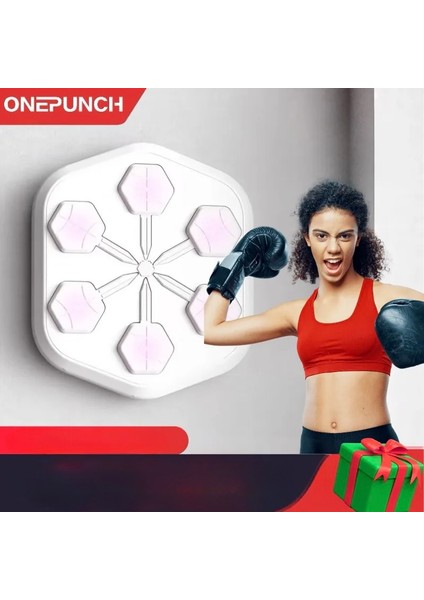 Music Boxing V3-Beyaz Renk Müzikli Boks Makinası-Türkçe Programlı - Ultra Ince Boks Makinası-Evdeboks-Duvara Monte Boks Makinası