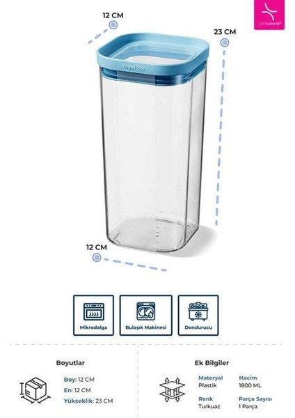 Seoul Kuru Gıda Saklama Kabı 1800ML modelleri