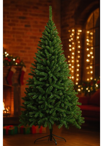 180 cm 580 Dal Yılbaşı Ağacı Gür Dallı Noel Ağacı Yılbaşı Çam Ağacı Demir Ayak Demir Gövde