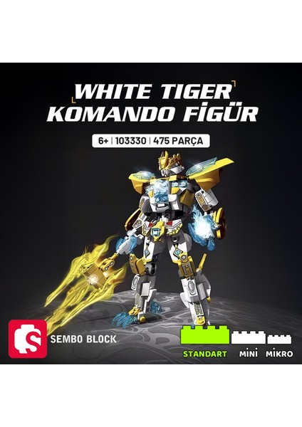 White Tiger Komando Figür Yapı Bloğu Seti