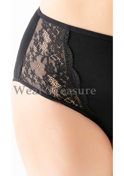 Hnx 4'lü Pamuklu Ön ve Arka Dantelli Yüksek Bel Büyük Beden Kadın Külot fırsatları