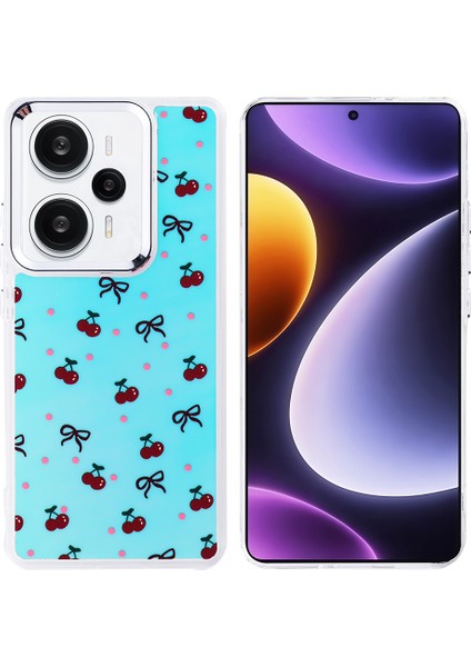 Xiaomi Redmi Note 13 Pro 4g Kılıf Airbag Tasarımlı Renkli Desenli Parlak Hadra Kapak