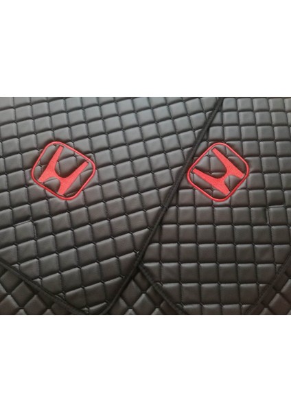 Honda Civic Uyumlu Fb-7 (2012-2016) Kasa Siyah Baklava Desen Deri Kapitone Oto Paspas Takım Seti