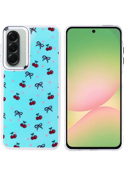 Samsung Galaxy A56 Kılıf Airbag Tasarımlı Renkli Desenli Parlak Hadra Kapak