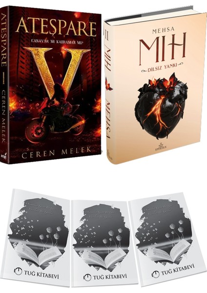 Mıh 2: Dilsiz Yankı Ciltli ve Ateşpare 1 Canavar Mı Kahraman Mı? Ciltli Ceren Melek 2li Set + Hediyeli