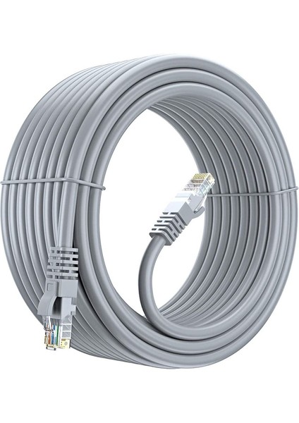 20 Metrelik Cat6 Lan Fabrikasyon Internet Data Kablosu(Ethernet Modem RJ45 Uçlu Jacklı Network Adsl) 20MT Hazır Fabrikasyon Ethernet Kablosu fiyatları