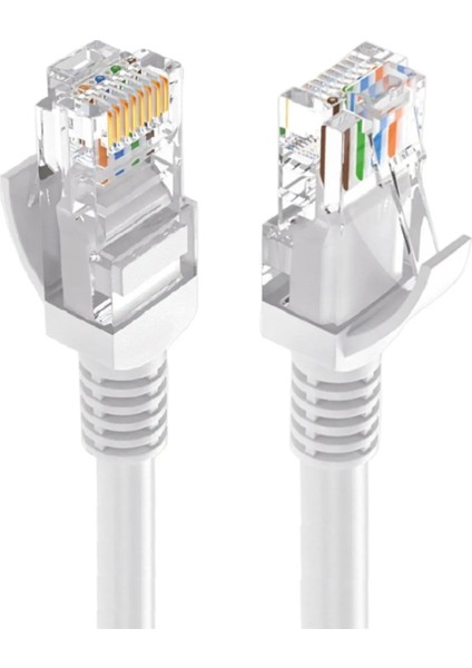 20 Metrelik Cat6 Lan Fabrikasyon Internet Data Kablosu(Ethernet Modem RJ45 Uçlu Jacklı Network Adsl) 20MT Hazır Fabrikasyon Ethernet Kablosu fırsatları