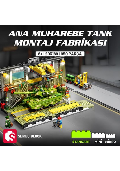 Ana Muharebe Tank Montaj Fabrikası Yapı Bloğu Seti