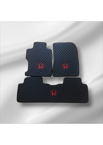 Honda Civic Vtec-1 Vtec-2 UYUMLU(2001-2006) Kasa Siyah Baklava Desen Deri Kapitone Oto Paspas Takımı