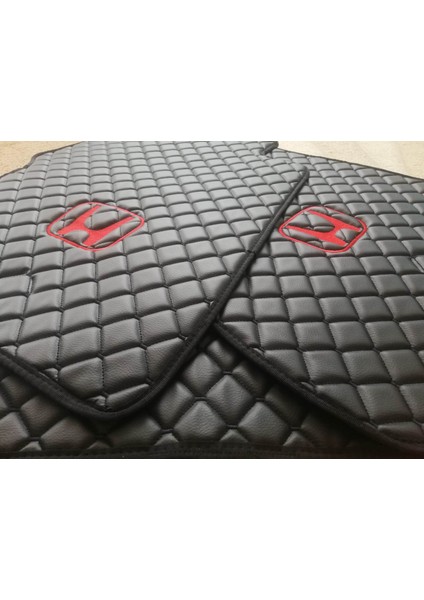 Honda Civic Vtec-1 Vtec-2 UYUMLU(2001-2006) Kasa Siyah Baklava Desen Deri Kapitone Oto Paspas Takımı modelleri