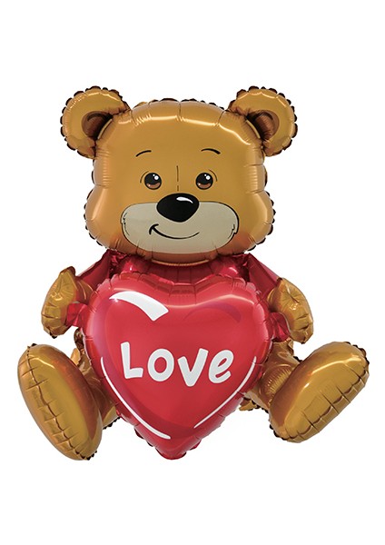 Folyo Balon SEVİMLİ AYICIK 41*50*31 Love Yazılı