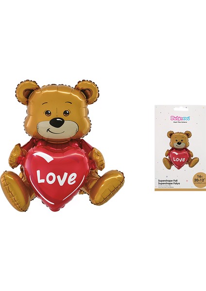 Folyo Balon SEVİMLİ AYICIK 41*50*31 Love Yazılı fiyatları