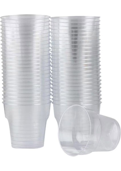 Şeffaf Ekstra Sert Plastik Kristal Bardak 200 Adet 180 cc
